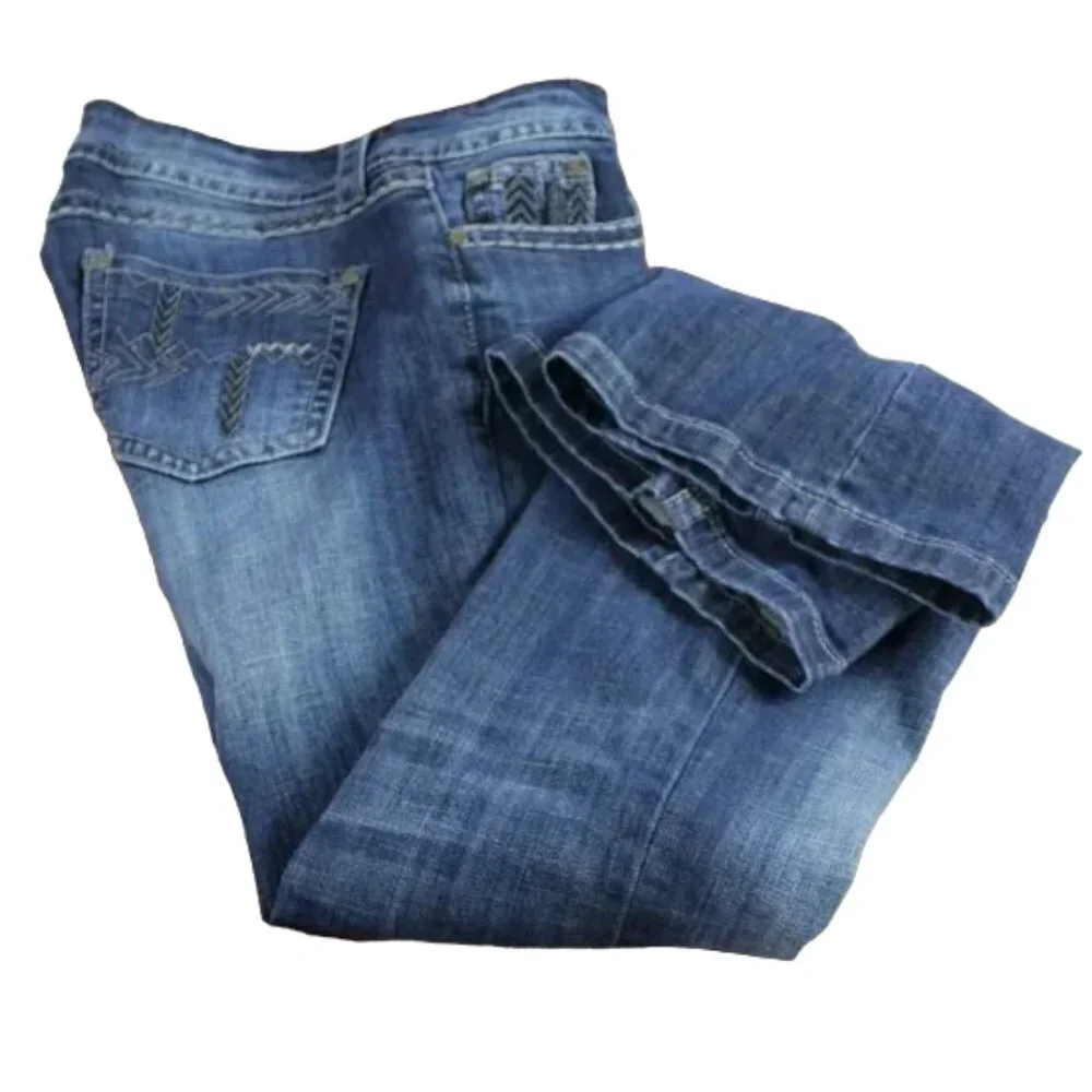 Stetson Medium Blue Fade Classic Boot Denim Jeans, Size 6 (Short)